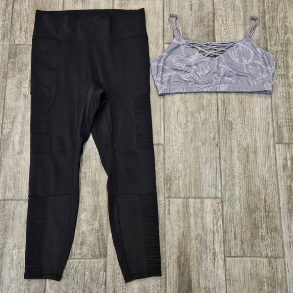 Fabletics Pants - Fabletics Sports Bra & Leggings Set‎ Women’s XXL High Rise Activewear Athleisure